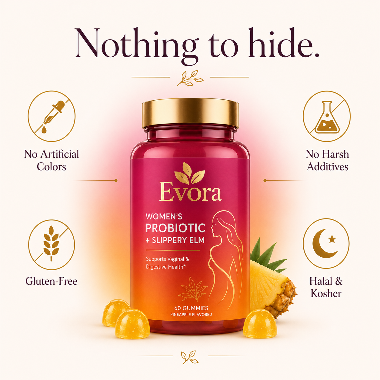 Women's Probiotic + Slippery Elm Gummies