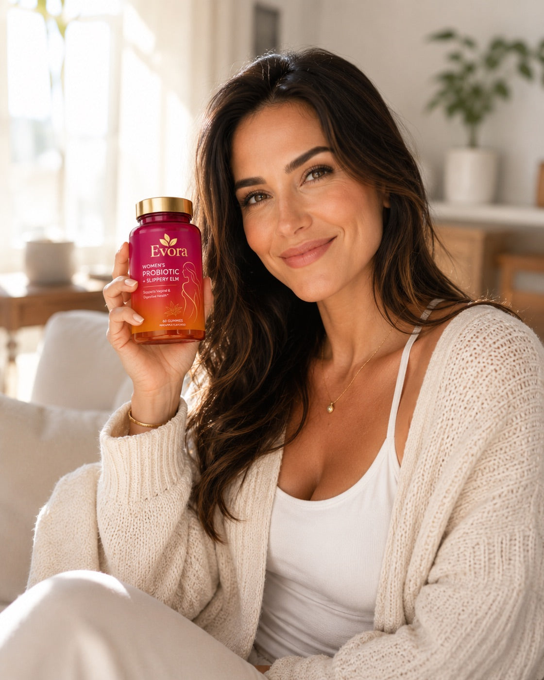 Evora Women's Probiotic + Slippery Elm gummies